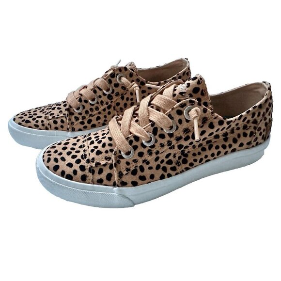 Blowfish Malibu Shoes - Malibu Blowfish slip on canvas tennis Shoe Sneaker Animal leopard print Size 7